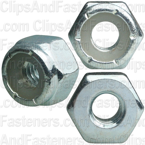 12-24 Nylon Insert Lock Nuts Grade 2 Zinc