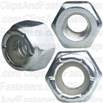 1/4"-20 USS Nylon Insert Lock Nuts Grade 2 Zinc