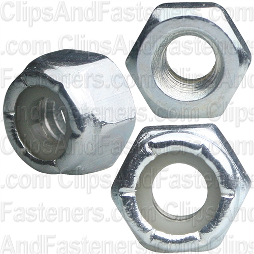 1/4"-20 USS Nylon Insert Lock Nuts Grade 2 Zinc