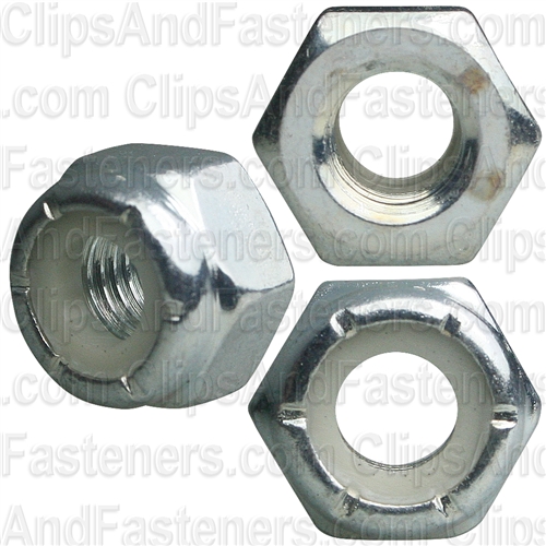 1/4"-28 SAE Nylon Insert Lock Nuts Grade 2 Zinc