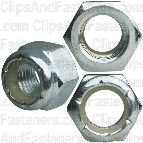 3/8"-24 SAE Nylon Insert Lock Nuts Grade 2 Zinc