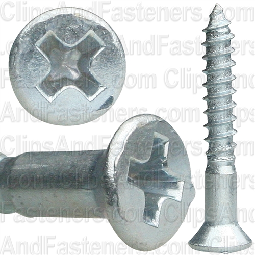 6 X 1 Phil Flat Hd Wood Screw Zinc