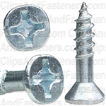 #12 X 1 Phillips Flat Hd Wood Screw Zinc