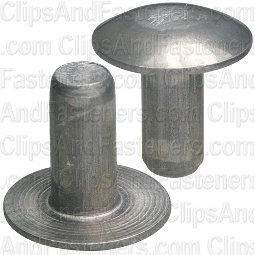 3/16 Brazier Head Solid Aluminum Rivet 3/8 Length (1000)