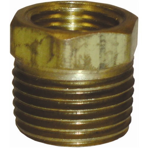 5 1/2" x 3/8" Pipe Thread Bushing Brass Fitting