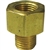 1 Brass 1/4"(7/16"-24) Female Invert Flare x 1/4"(7/16"-20) Male Surface Seal Adapter