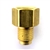 (1) Brass Brake Line Adapter 1/4" x 3/16" x 3/8" x 24 TPI