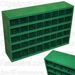40 Compartment Metal Bin 33-3/4 x 9 x 24
