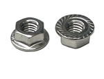 M6  - 1.0 Hex Flange Nut with Serrations A2 Stainless