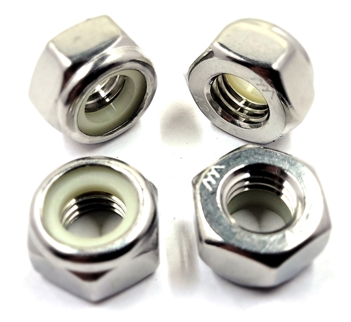 M10-1.5 Nylon Insert Lock Nuts A2-70 Stainless