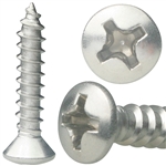 100 #4-24 x 5/16" (FT) Self-Tapping Screws Philips Oval Head Type A Stainless A2 (18-8)