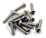 100 M3-0.50 x 12 MM (FT) Button Socket Cap Screws Stainless A2 (18-8)