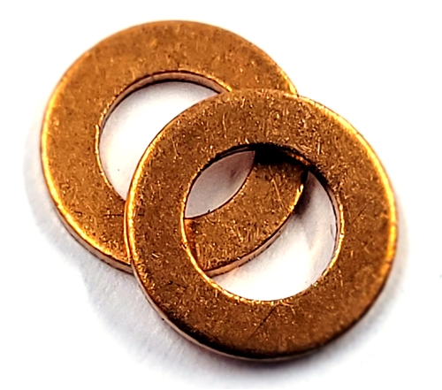 Copper Washer 4mm I.D. 8mm O.D. 1mm Thick