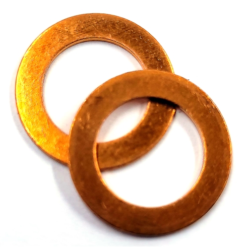 Copper Drain Plug Gaskets 10mm X 14mm X 1.0mm