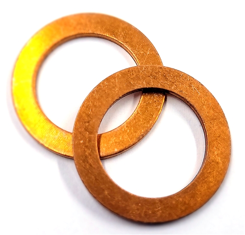 Copper Drain Plug Gaskets 14mm X 21mm X 1.5mm