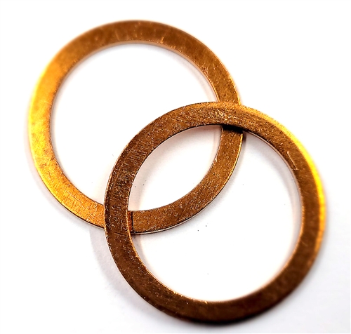 Copper Drain Plug Gaskets 18mm X 24mm X 1.5mm