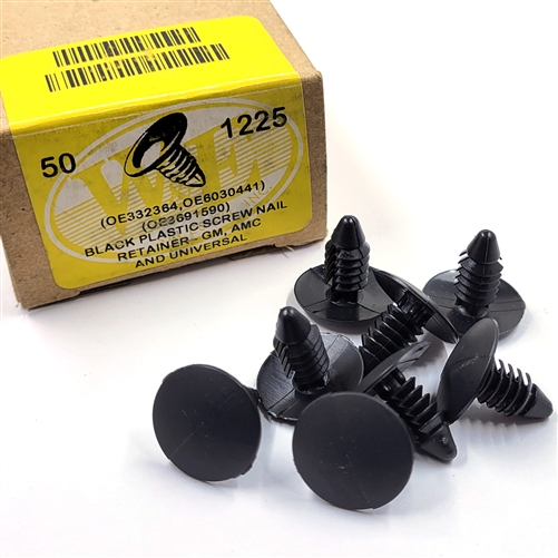 CLEARANCE Black Plastic Screw Nail Retainer