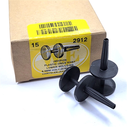 CLEARANCE Plastic Drive Rivet Lower Moulding 6.3mm Hole, 22mm Head Chrysler - Jeep '93 & Up