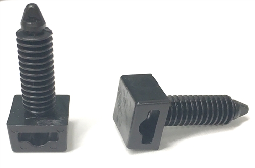 1/4" Black Push Mount Cable Tie Fin Clips