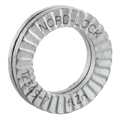 Wedge locking washer Carbon Stl Zinc flake coated through hardened M14 (9/16") 10 glued pairs/pack