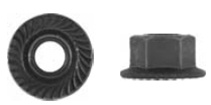 8 - 1.25mm Hex Flange Nut With Serrated Washer