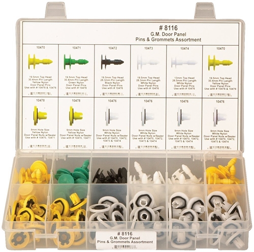 120 Piece GM Door Trim Panel Retainer Assortment