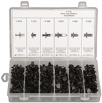 175 Piece Black Nylon Push-Type Retainer Assortment