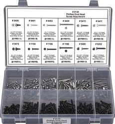 380 Pc. Oval Head Screw Assortment #8 & #10