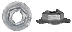 Zinc 5/16" Thread Cutting Nuts 1/2" Hex 7/8" Flange