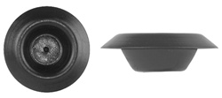 1/2" Black Plastic Depressed Center Hole Plugs