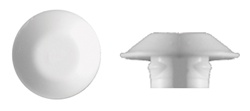 1/4" White Plastic Flush Type Hole Plugs 1/2" Head