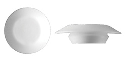 1/2" White Plastic Flush Type Hole Plugs 7/8" Head