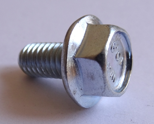 (25) M 6 - 1.0 x 12mm  JIS Hex Head Flange Bolt - Small Head, Class 10.9 Zinc.  JIS B 1189