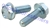 M8 - 1.25 x 12mm Serrated Hex Flange Bolts, Class 10.9 Zinc.