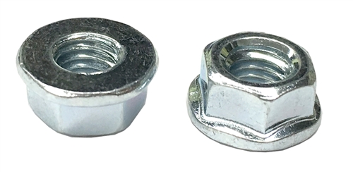 50 M 5 - 0.8 Hex Flange Nut, Class 8, Non Serrated, Zinc.  DIN 6923 / ISO 4161