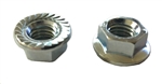 M 8 - 1.25 JIS Hex Flange Nut, Class 8 with Serrations, Zinc