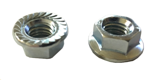 M 8 - 1.25 JIS Hex Flange Nut, Class 8 with Serrations, Zinc