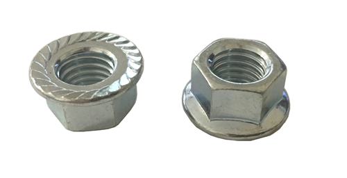 M 10 - 1.50 JIS Hex Flange Nut, Class 8 with Serrations, Zinc