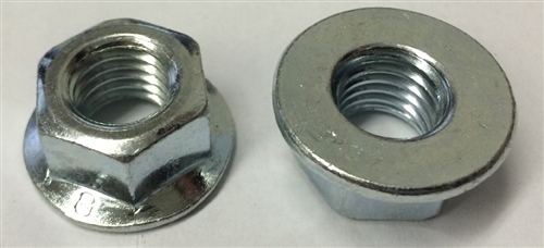 M12 - 1.75 Hexagon Flange Nut - Non-Serrated Class 8 Zinc. DIN 6923 / ISO 4161