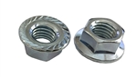 10 M12 - 1.75 Hexagon Flange Nut with Serrations Class 8 Zinc. DIN 6923 / ISO 4161