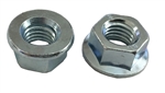 25 M10 - 1.5 Hexagon Flange Nut - Non-Serrated Class 10 Zinc. DIN 6923 / ISO 4161