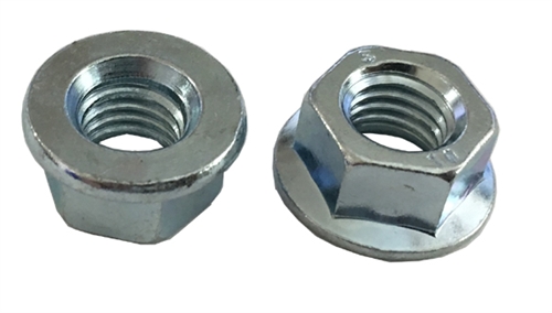 25 M10 - 1.5 Hexagon Flange Nut - Non-Serrated Class 10 Zinc. DIN 6923 / ISO 4161