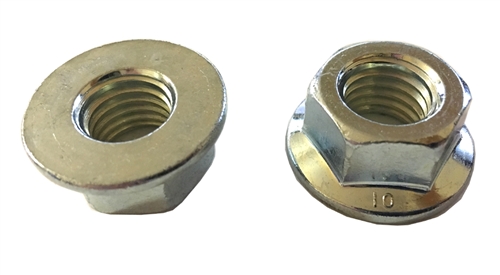 M14 - 2.0 Hexagon Flange Nut - Non-Serrated Class 10 Zinc. DIN 6923 / ISO 4161