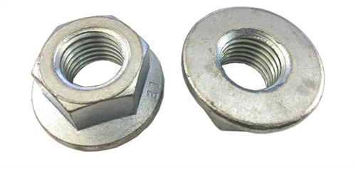 1 M24 - 3.0 Hexagon Flange Nut - Non-Serrated Class 8 Zinc. DIN 6923 / ISO 4161
