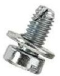 M6 -1.0 x 12mm Slotted Cheese Head SEMS Screws