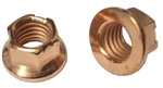 M 8 - 1.25 Top Lock Flange Nut, Non Serrated, Class 10 Copper Plated