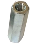 M6 - 1.0 x 38mm Hexagon Coupling Nut Steel Zinc DIN 6334