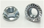 M 7 - 1.0 Hex Flange Nut, with Serrations, Class 10 Zinc. JIS B 1190