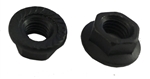 15 M10 - 1.50 Hexagon Flange Nut with Serrations Class 8 Black Oxide. DIN 6923 / ISO 4161