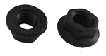 15 M10 - 1.50 Hexagon Flange Nut with Serrations Class 8 Black Zinc DIN 6923 / ISO 4161